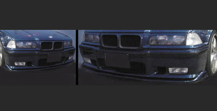 Custom BMW 3 Series Front Bumper Add-on  Coupe & Sedan Front Lip/Splitter (1992 - 1998) - $189.00 (Manufacturer Sarona, Part #BM-002-FA)